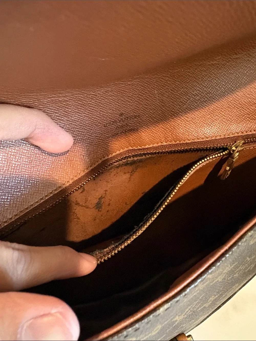 Louis Vuitton Monogram Canvas Crossbody Bag in Brown and Tan - Picture 9 of 16